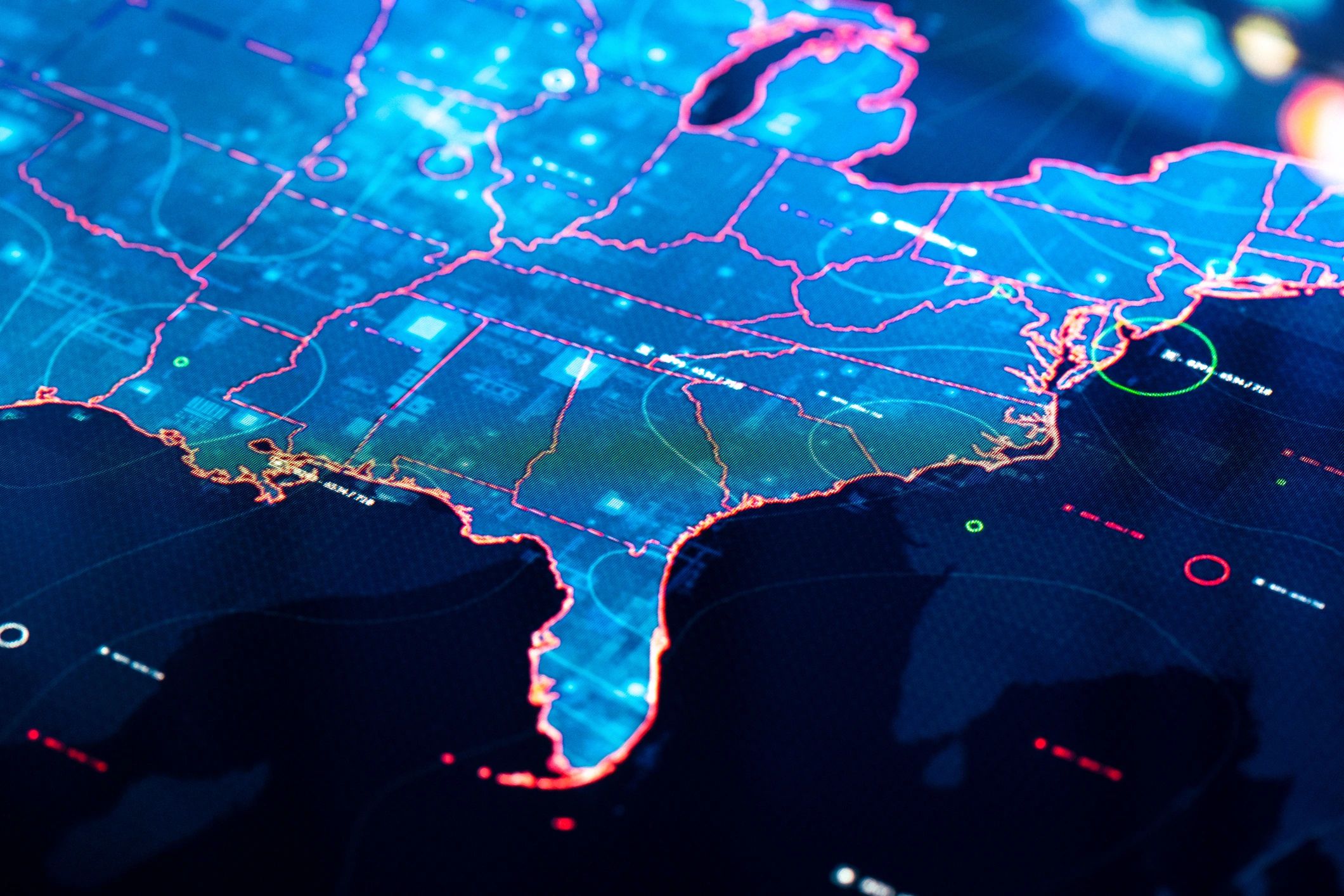 Visualización digital de mapa climático